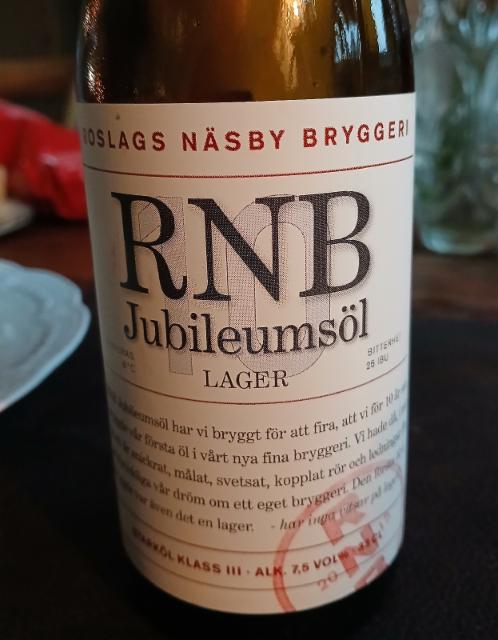 RNB Jubileumsöl, Roslags Näsby Bryggeri