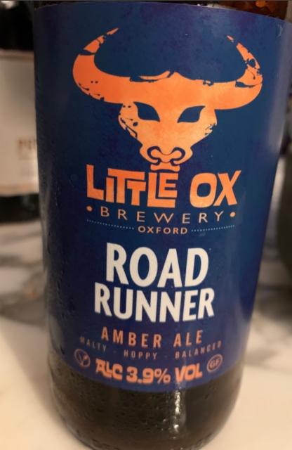 Road Runner 3.9%, Little Ox Brewery, England