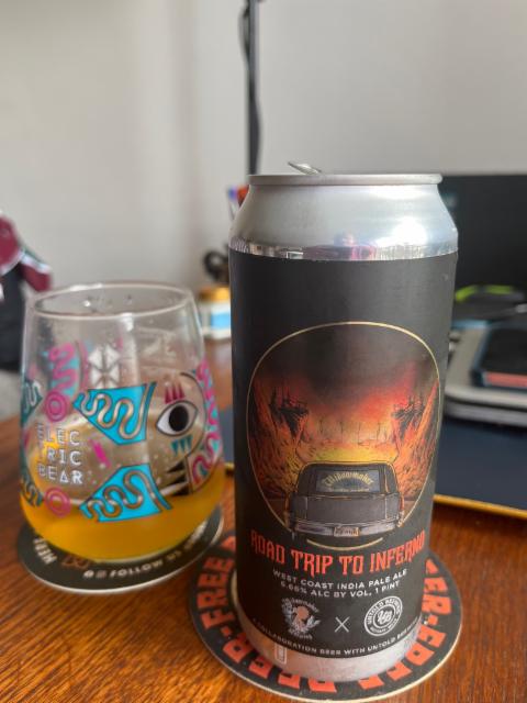 Road trip to Imferno 6.6%, Widowmaker Brewing, United States