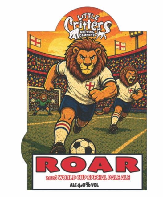 Roar 2026 World Cup Special 4.0%, Little Critters Brewery, England