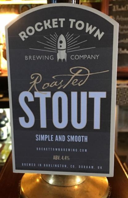 Roasted Stout 4.4%, Rocket Town Brewing Company Limited, England