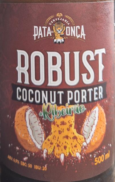 Robust Coconut Porter de Ribeirão 6.9%, Cervejaria Pata da Onça, Brazil