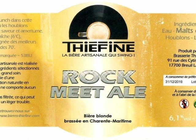 Rock Meet Ale 6.1%, Brasserie Thiéfine [Closed], France