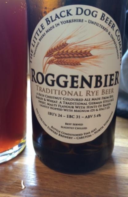 Roggenbier 5.4%, Little Black Dog Beer Company Limited, England