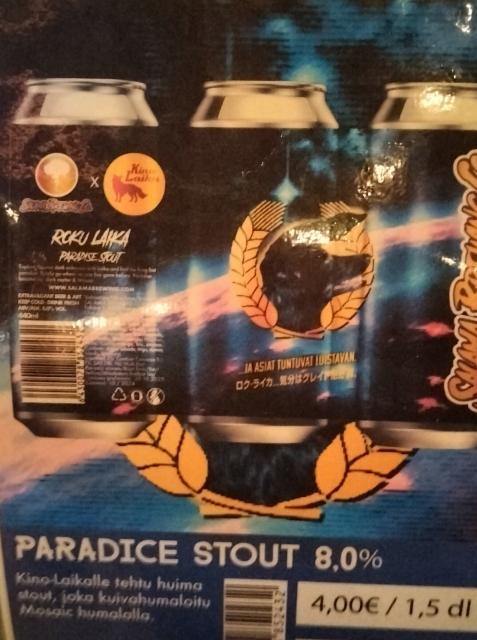 Roku Laika paradise stout 8,0%, Salama Brewing Company, Finland