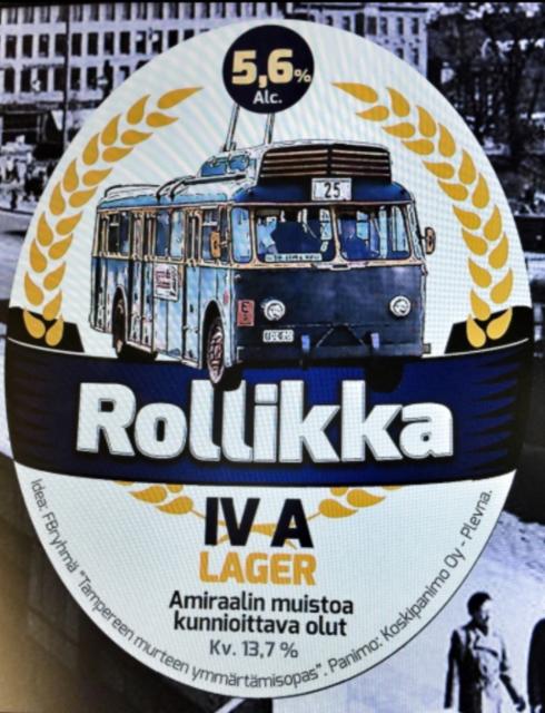 Rollikka 5.6%, Plevna / Koskipanimo, Finland