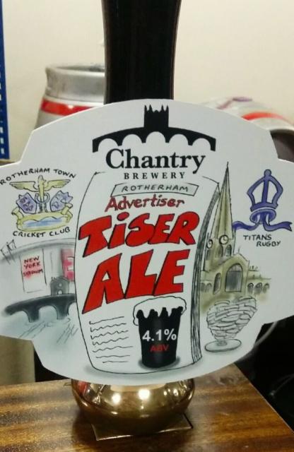 Rotherham Advertiser Tiser Ale 4.1%, Chantry Brewery, England