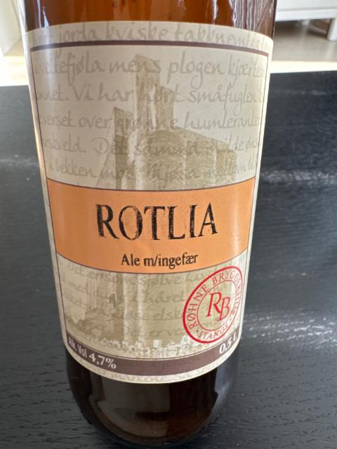 Rotlia Ale m/Ingefær, Røhne bryggerhus Stange