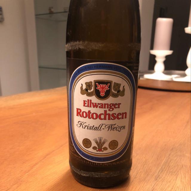 Rotochsen Kristall-Weizen 5.1%, Rotochsen Brauerei Hermann Veit Ellwangen, Germany