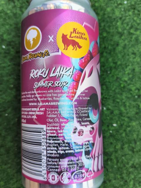 Roku Laika Summer Sour 5.5%, Salama Brewing Company, Finland