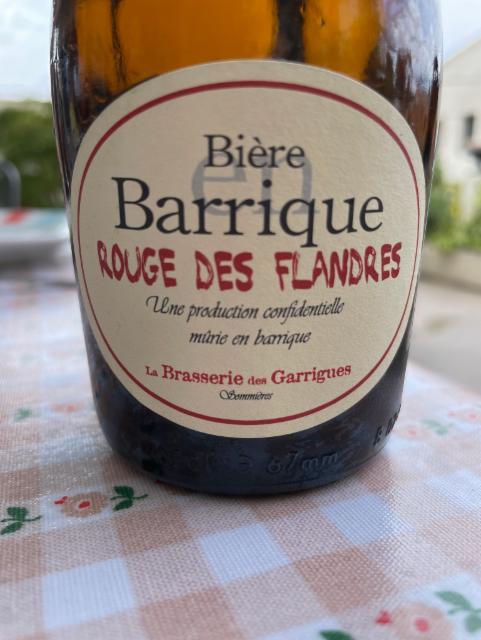 Bière Barrique Rouge Des Flandres 6.4%, Brasserie Des Garrigues, France