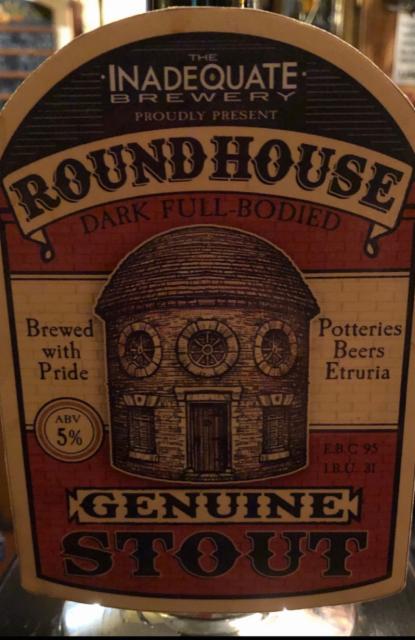 Roundhouse Stout 5.0%, The Inadequate Brewery, England