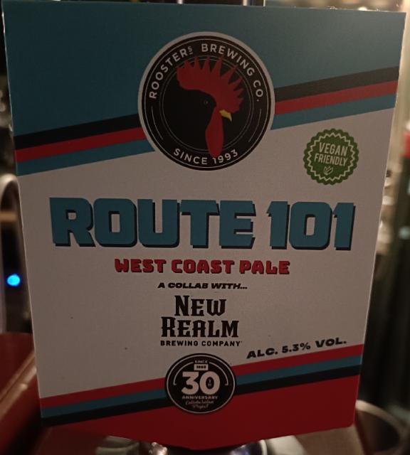route 101 5.3%, Rooster's Brewing Co., England