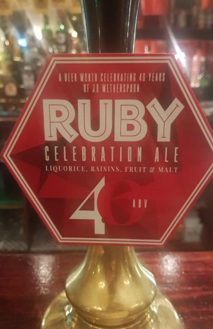 Ruby Celebration Ale 4.0%, Hydes Salford, England