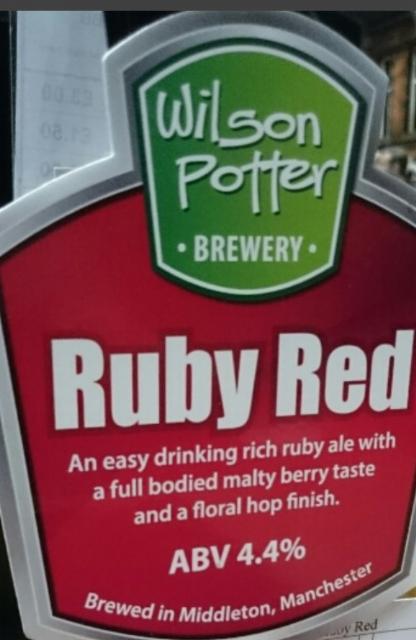 Ruby Red 4.4%, Wilson Potter Brewery, England