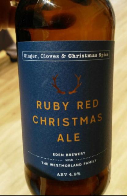 Ruby Red Christmas Ale 4.9%, Eden River Brew, England