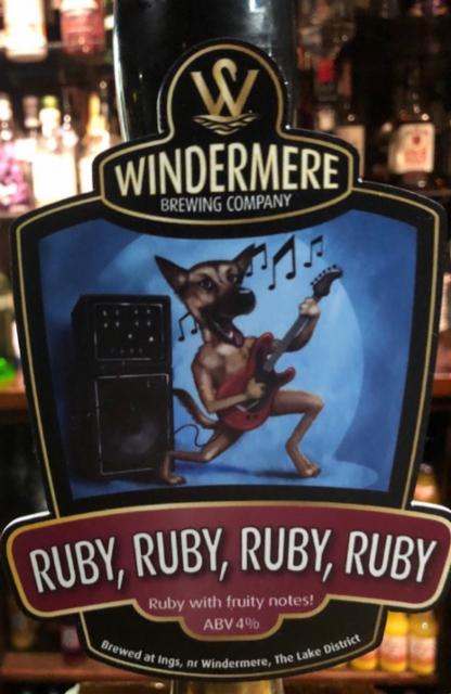 Ruby, Ruby, Ruby, Ruby 4.0%, Windermere Brewing Company, England