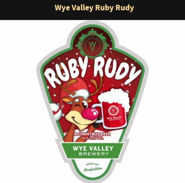 ruby rudy 4.3%, Wye Valley Brewery Limited, England