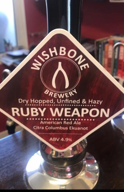 Ruby Weapon 4.9%, Wishbone Brewery, England