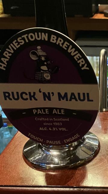 Ruck 'n' Maul 4.3%, Harviestoun Brewery, Scotland