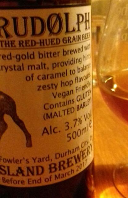 Rudolph 3.7%, Hill Island Microbrewery, England
