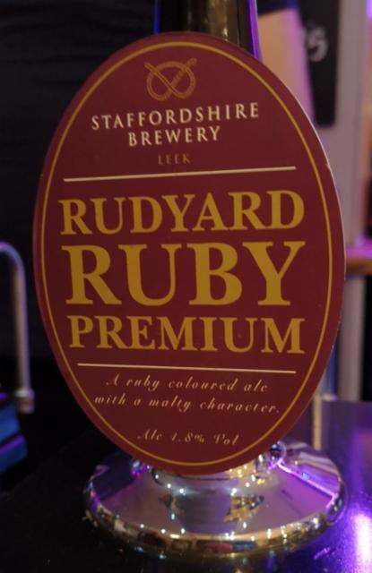 Rudyard Ruby Premium 4.8%, Staffordshire Brewery, England