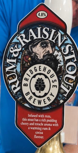 Rum & Raisin stout, Bridgehouse Brewery