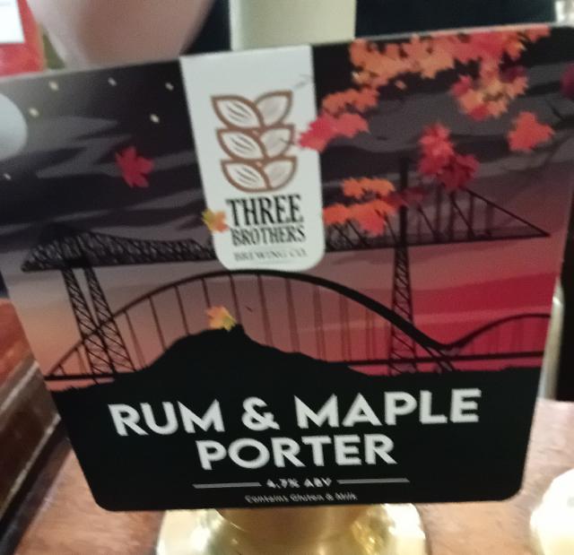 Rum and Maple Porter, Three Brothers Brewing Co
