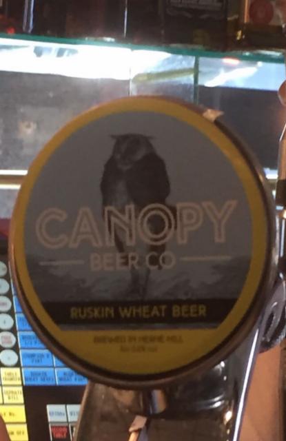 Ruskin Wheat Beer 5.4%, Canopy Beer Co, England