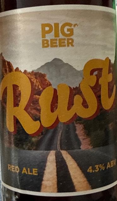 Rust 4.3%, Pig Beer, England