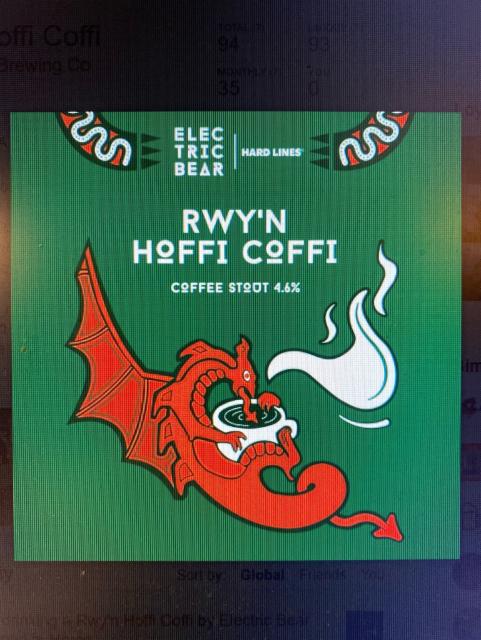 Rwy'n Hoffi Coffi 4.6%, Electric Bear Brewing Co., England