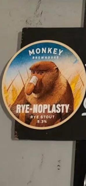 Rye-Noplasty 5.3%, Monkey Brewhouse, United Kingdom