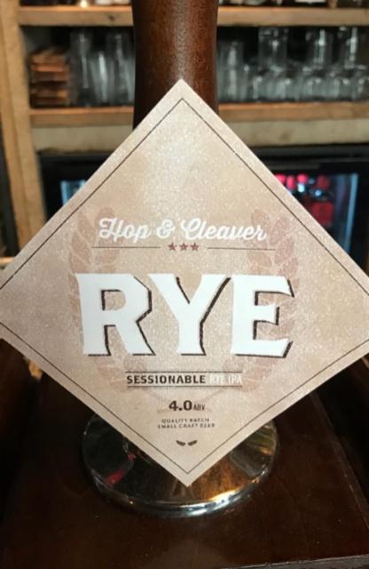 Rye 4.0%, Hop & Cleaver, England