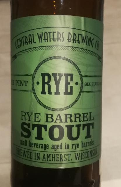 Rye barrel stout 11.6%, Central Waters Brewing Company, United States