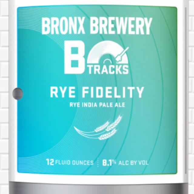 Rye Fidelity RIPA 8.1%, The Bronx Brewery, United States