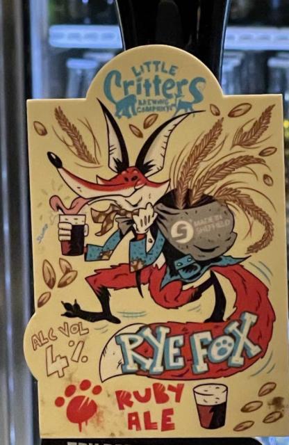 Rye Fox 4.0%, Little Critters Brewery, England