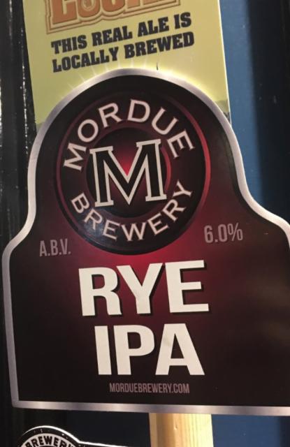 Rye IPA 6.0%, MordueBrewery, England