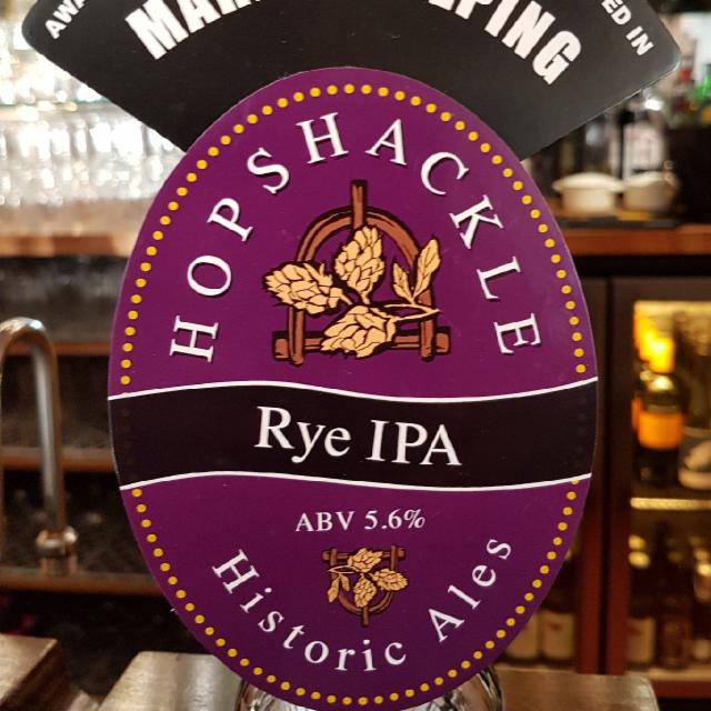 Rye IPA 5.6%, Hopshackle Historic Ales, England