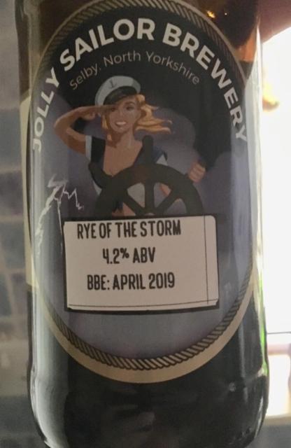 Rye Of The Storm 4.2%, Jolly Sailor Brewery, England