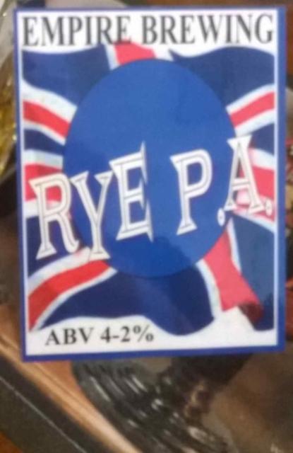 Rye PA 4.2%, Empire Brewing, England