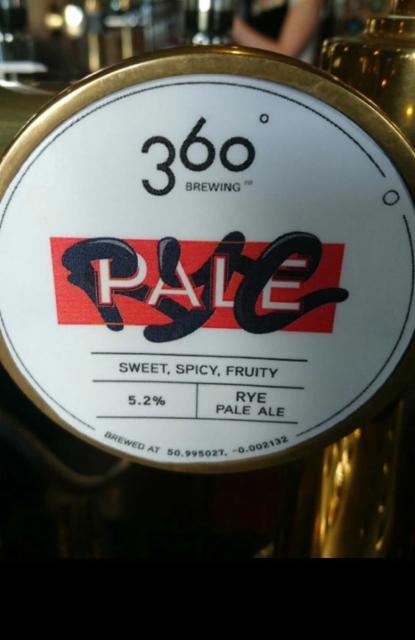 Rye Pale 5.2%, 360° Brewing Company, England