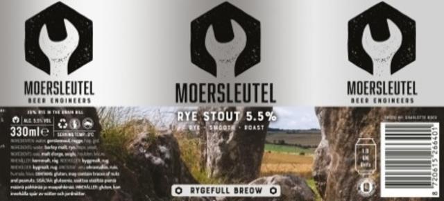 Rygefull Breow 5.5%, Brouwerij De Moersleutel, Netherlands