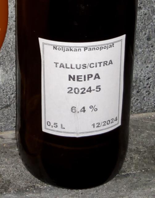 Cryo Tallus/Citra NEIPA 2024-5 6.4%, Noljakan Panopojat, Finland