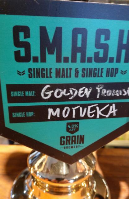 S.M.A.S.H - Golden Promise Motueka 4.0%, Grain Brewery, England