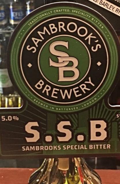 S.S.B. (Sambrook's Special Bitter) 5.0%, Sambrook's Brewery, England