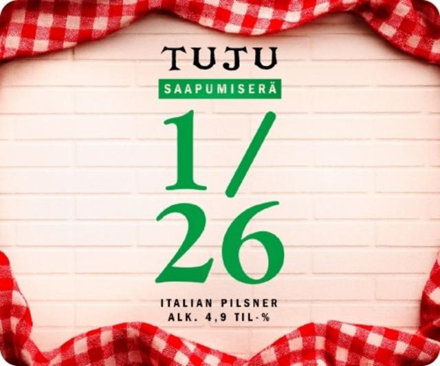 Saapumiserä 1/26 4.9%, Panimoyhtiö Tuju, Finland