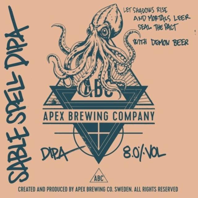Sable Spell DIPA 8.0%, Apex Brewing Company, Sweden