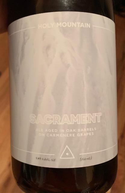 Sacrament: Carménère 8.5%, Holy Mountain Brewing Company, United States