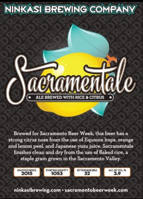 Sacramentale 3.9%, Ninkasi Brewing Company, United States