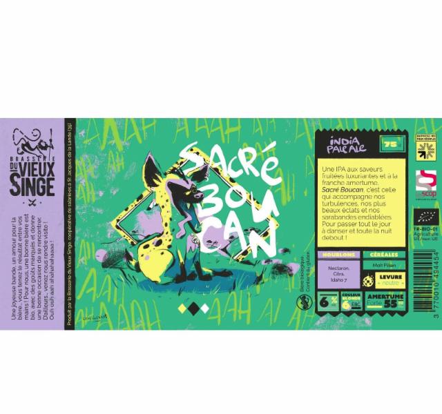 Sacré boucan 6.0%, Brasserie Du Vieux Singe, France